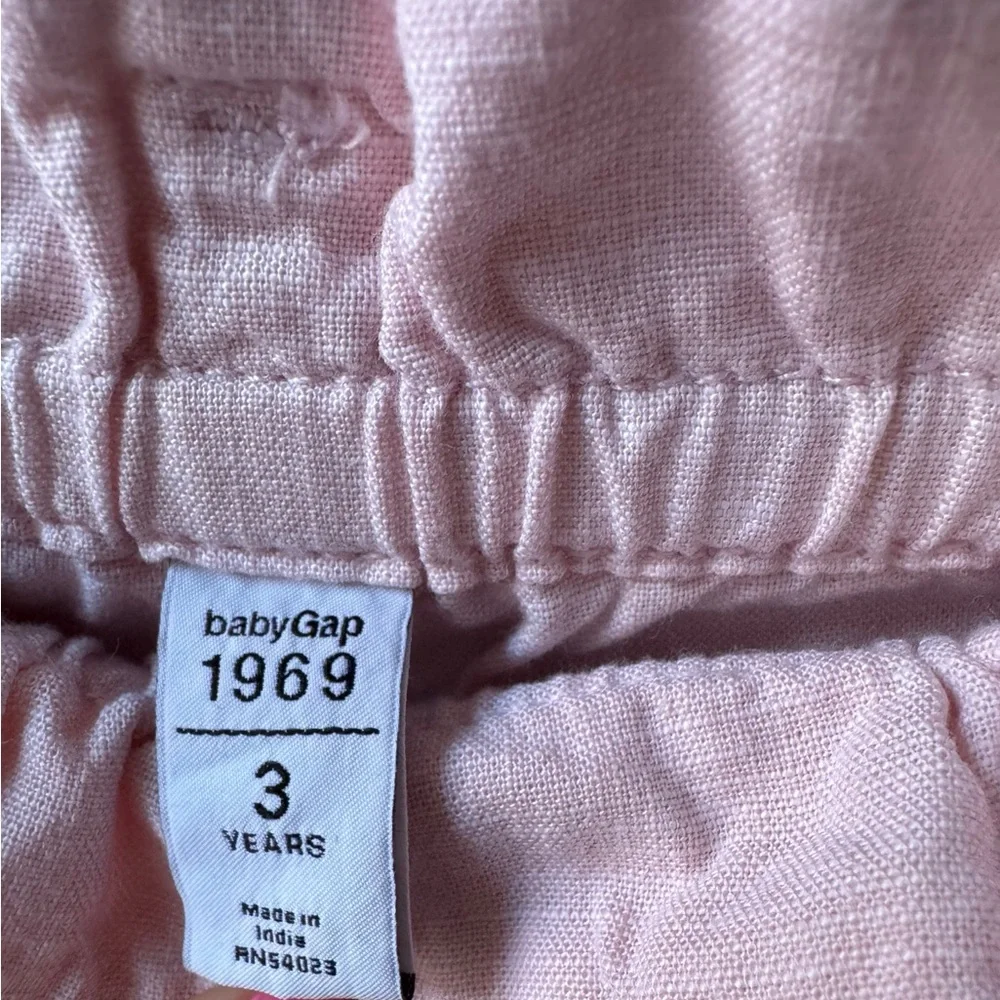 GAP Girls Light Pink Paperbag Waist Jogger Pants NWT Size 3T Tie Belt